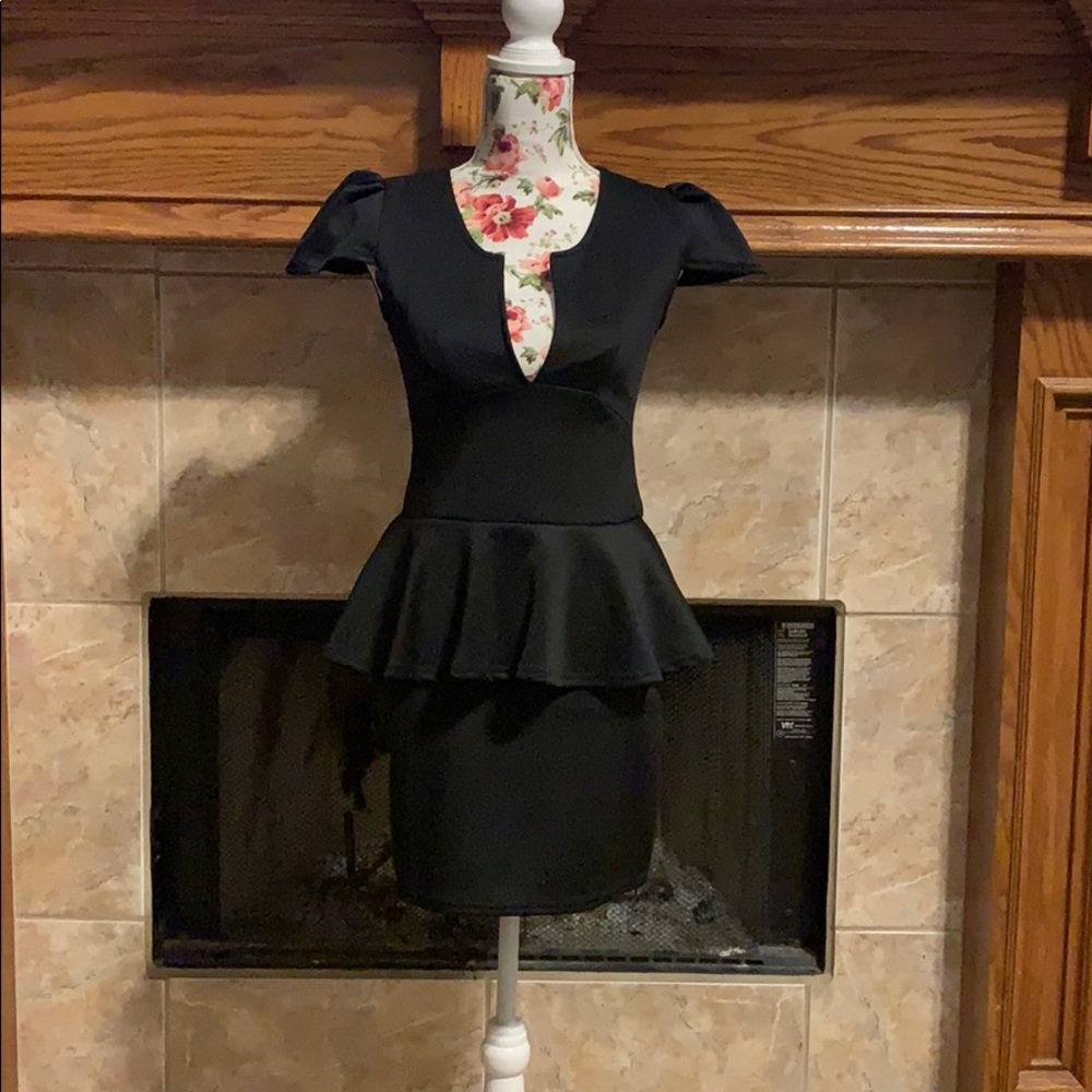 Black Peplum Dress